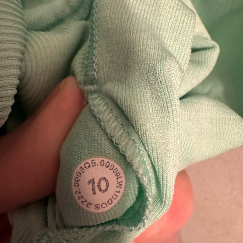 Lululemon Ebb To Street Cropped Tank Top Rib Map Wild Mint Ice Green 10 Like New View 6